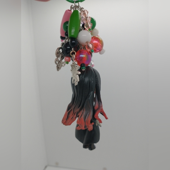 Nezuko Kamado Keychain Demon Slayer KNY Mini Figure Purse Charm Handmade - Picture 3 of 10